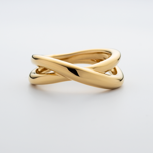 Paul Hewitt Waves Twisted Ring Gold Super Rabatt