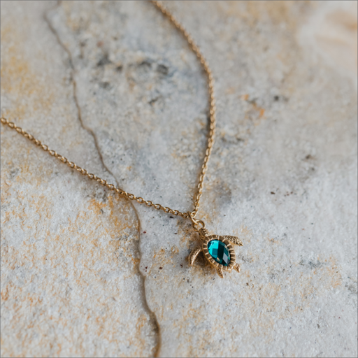 Paul Hewitt Turtle Mono Halskette Aquamarine Gold Clearance-Verkauf