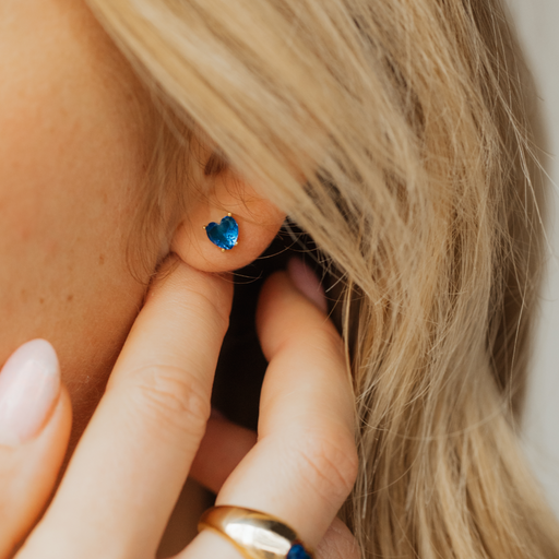 Paul Hewitt Blue Heart Ohrring Gold Rabatte dieses Monats