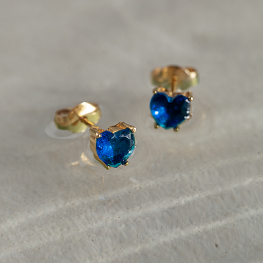 Paul Hewitt Blue Heart Ohrring Gold Rabatte dieses Monats