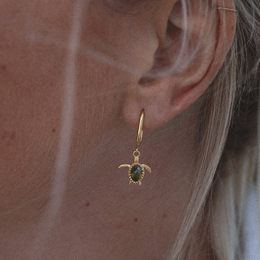 Paul Hewitt Turtle Hoops Ohrring Gold Schlussverkauf