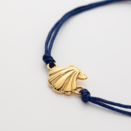 Paul Hewitt Scallop Blue Nylon Armkette Gold Online Shopping