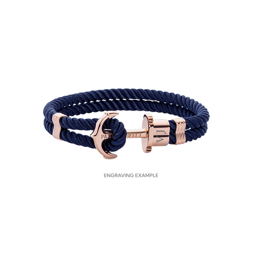 Paul Hewitt PHREP Armband Roségold Marineblau Räumungsverkauf