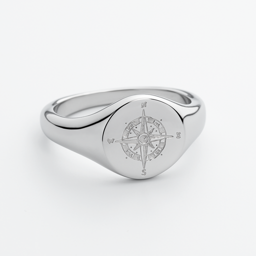 Paul Hewitt Men's Signet Ring Windrose Silber VIP-Rabatte