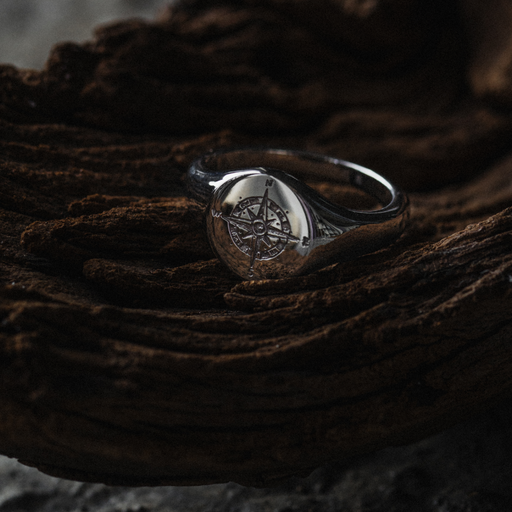 Paul Hewitt Men's Signet Ring Windrose Silber VIP-Rabatte