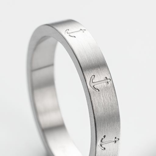 Paul Hewitt Men's Anchor Ring Silber Kostenlose Rückgabe