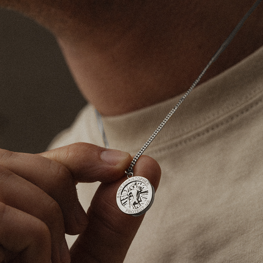Paul Hewitt Men's St. Christopher Halskette Silber Bis zu 50% Rabatt
