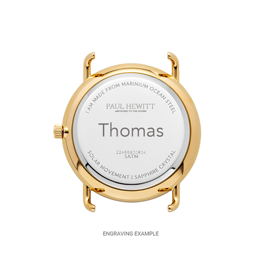Paul Hewitt Sailor 39 mm Uhr Gold Blau Vierteljährliche Förderung