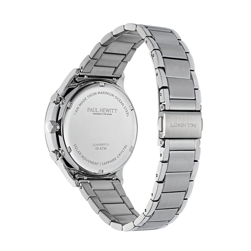 Paul Hewitt Chrono Uhr Silber Weiß 50% Rabatt mit kostenlosem Versand