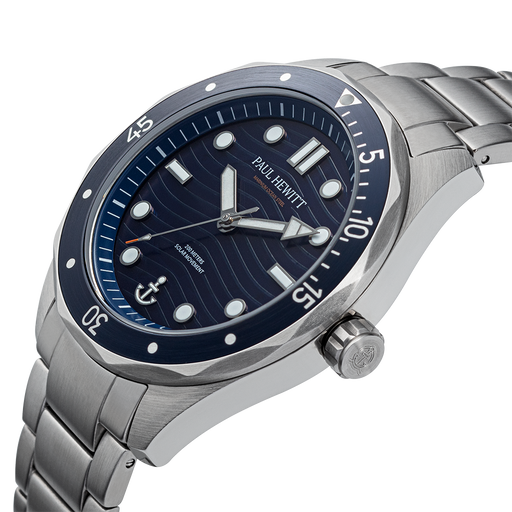 Paul Hewitt Ocean Diver Uhr Silber Blau Speichern exportieren