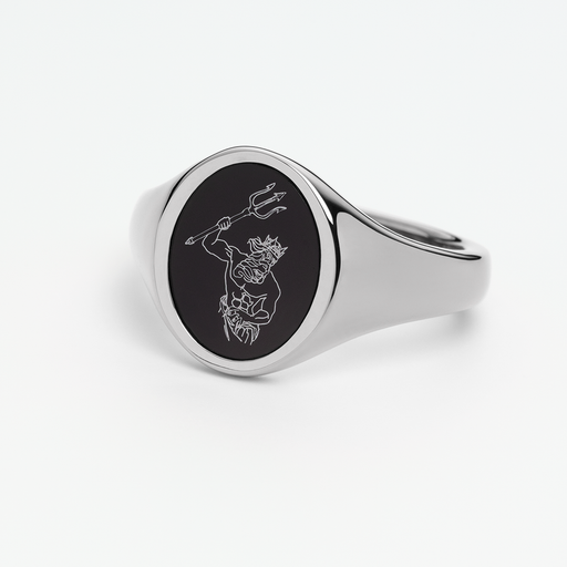 Paul Hewitt Men's Poseidon Ring Silber Black Friday Preise