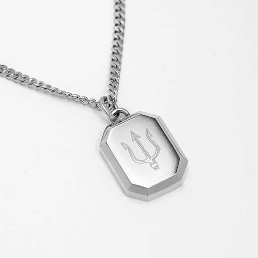 Paul Hewitt Men's Octagonal Halskette Trident Silber Im Verkauf