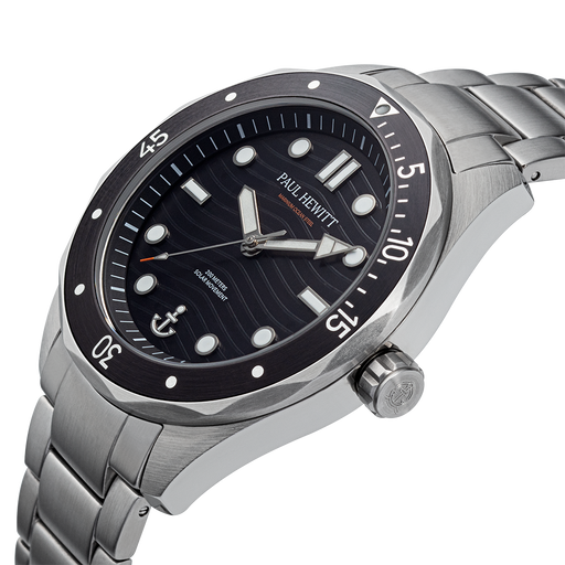 Paul Hewitt Ocean Diver Uhr Silber Schwarz zollfrei