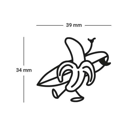 Paul Hewitt Men's Surfing Banana Tattoo 50% Rabatt für begrenzte Zeit