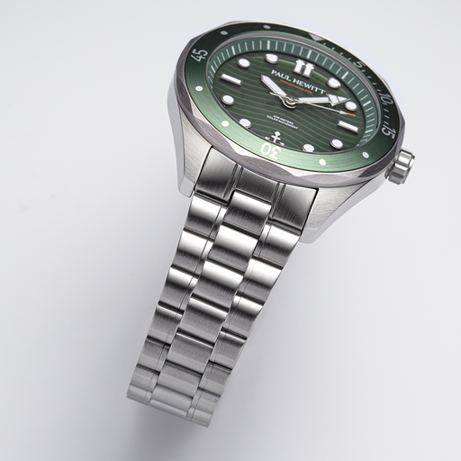 Paul Hewitt Ocean Diver Multilink Uhr Silber Grün 2025