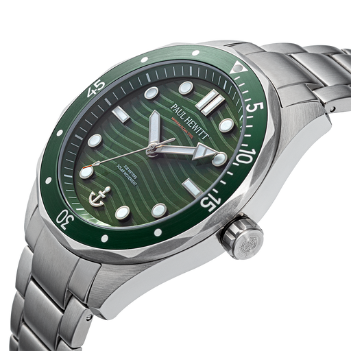 Paul Hewitt Ocean Diver Multilink Uhr Silber Grün 2025