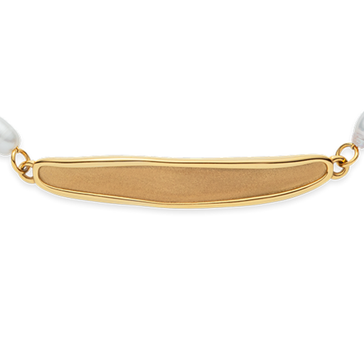 Paul Hewitt Engravable Plate Pearl Armkette Gold Hotsell
