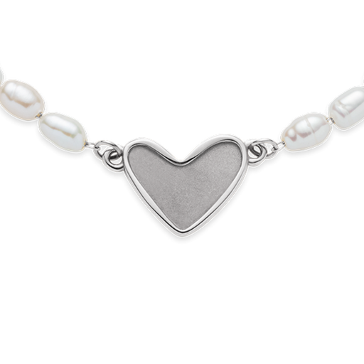 Paul Hewitt Engravable Heart Pearl Armkette Silber Große Rabatte