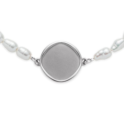 Paul Hewitt Engravable Coin Pearl Armkette Silber Bestseller