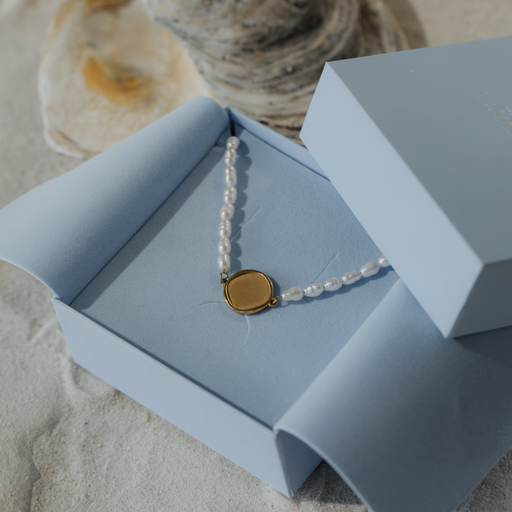 Paul Hewitt Engravable Coin Pearl Armkette Gold Räumungsverkauf