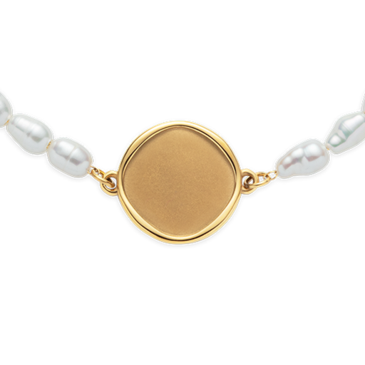 Paul Hewitt Engravable Coin Pearl Armkette Gold Räumungsverkauf