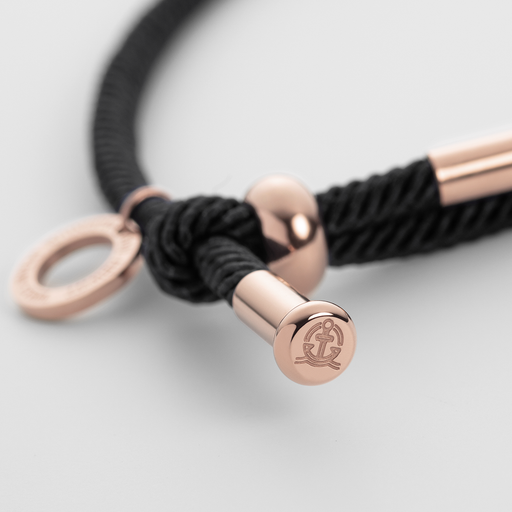 Paul Hewitt Vitamin Sea Gravur Armband Roségold Schwarz Meist gekauft