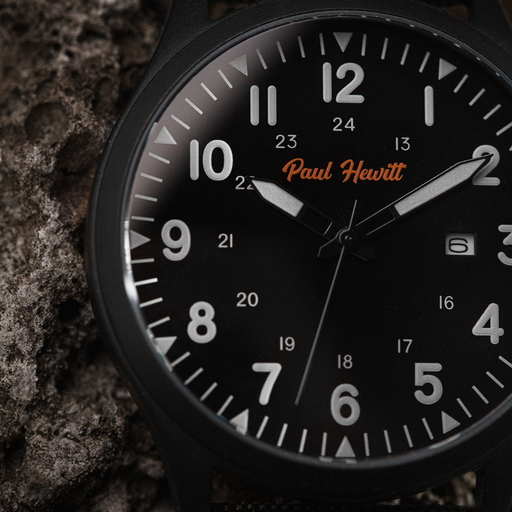 Paul Hewitt Captain's Field Watch Midnight black Vierteljährliche Förderung