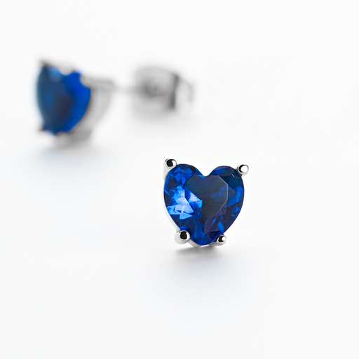 Paul Hewitt Blue Heart Ohrring Silber Kostenloser Versand