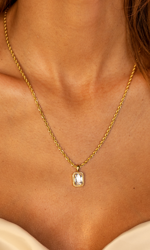 Paul Valentine Pavé Emerald Necklace Zeitbegrenzte Promotion
