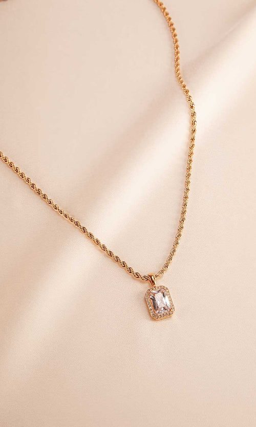 Paul Valentine Pavé Emerald Necklace Zeitbegrenzte Promotion