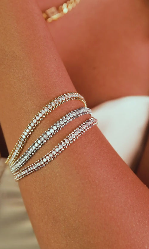 Paul Valentine Sparkling Tennis Bracelet Discount Store für neue Produkte