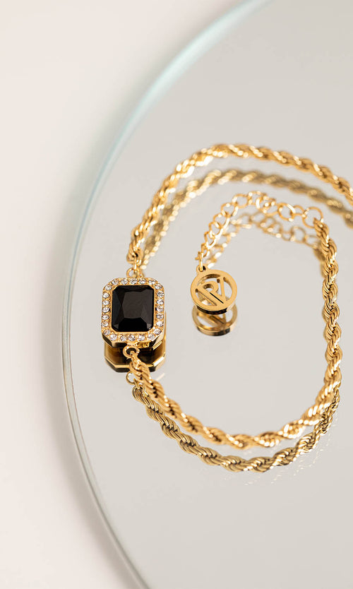 Paul Valentine Pavé Emerald Black Bracelet Clearance-Verkauf