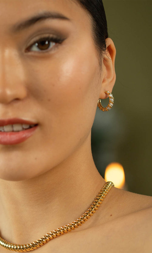 Paul Valentine Sparkle Twisted Hoops Begrenzt auf 3 Tage