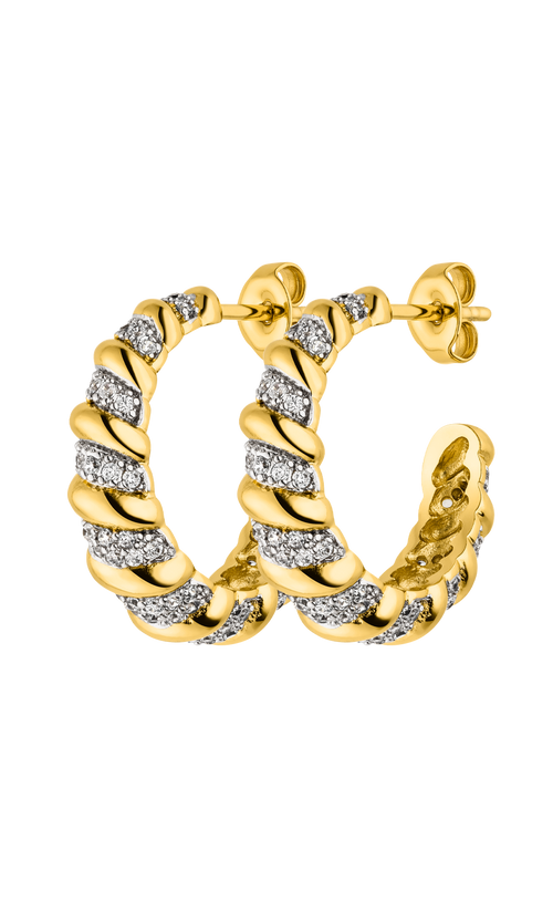 Paul Valentine Sparkle Twisted Hoops Begrenzt auf 3 Tage