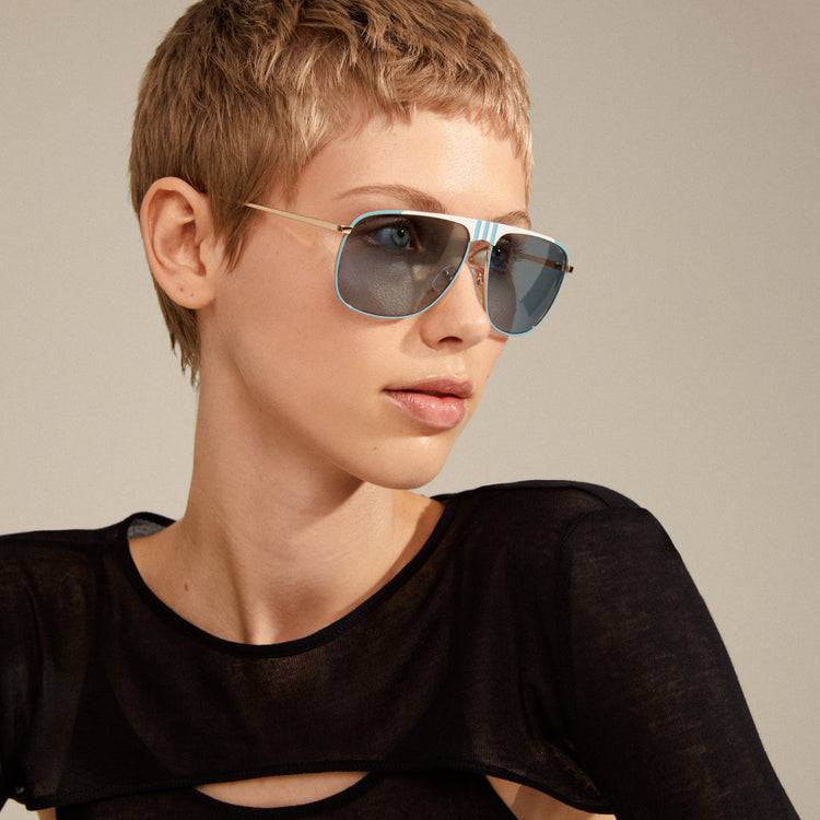 Pilgrim YANARA Sonnenbrille Blau/Gold Hotsell