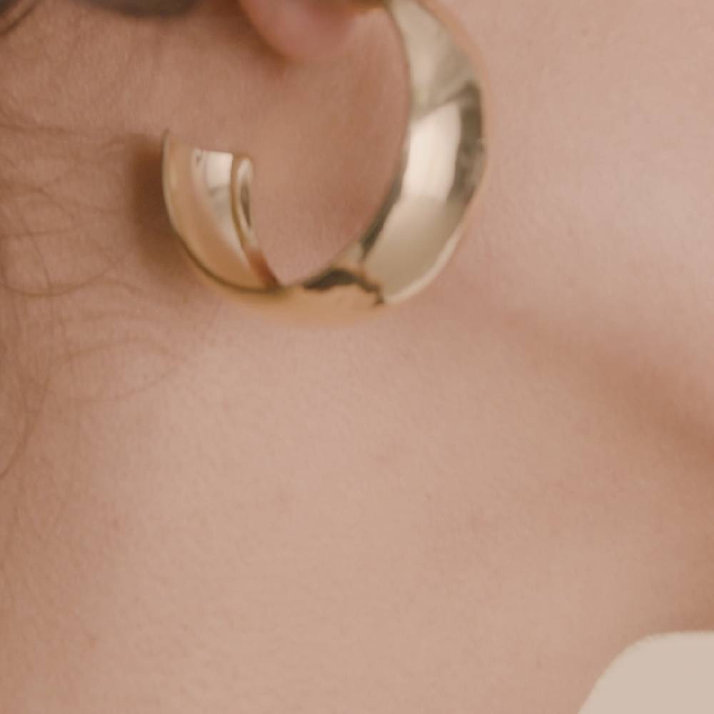 Pilgrim NAIA recycelte mega-chunky Hoops vergoldet Fabrikverkauf