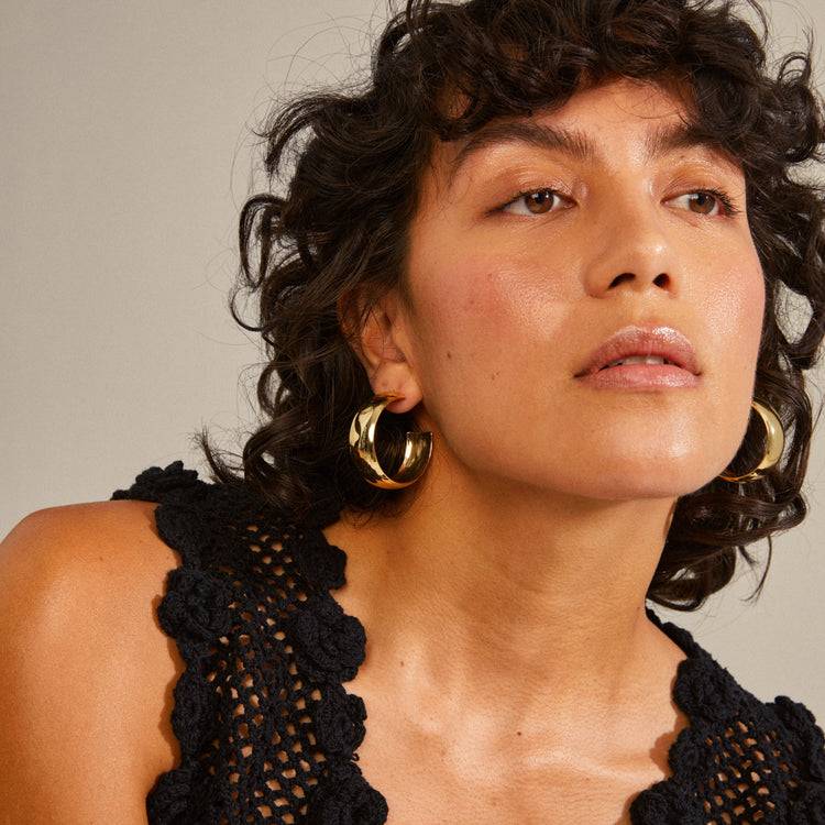 Pilgrim NAIA recycelte mega-chunky Hoops vergoldet Fabrikverkauf