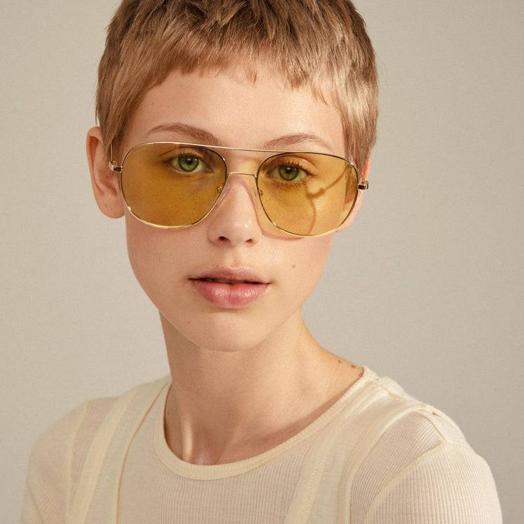 Pilgrim DALLAS Sonnenbrille Gelb/Gold Zeitlich begrenztes Angebot