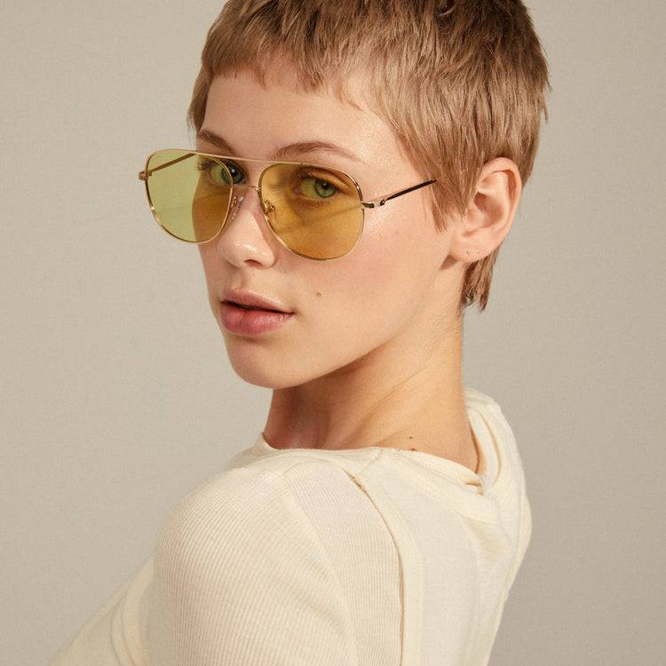 Pilgrim DALLAS Sonnenbrille Gelb/Gold Zeitlich begrenztes Angebot