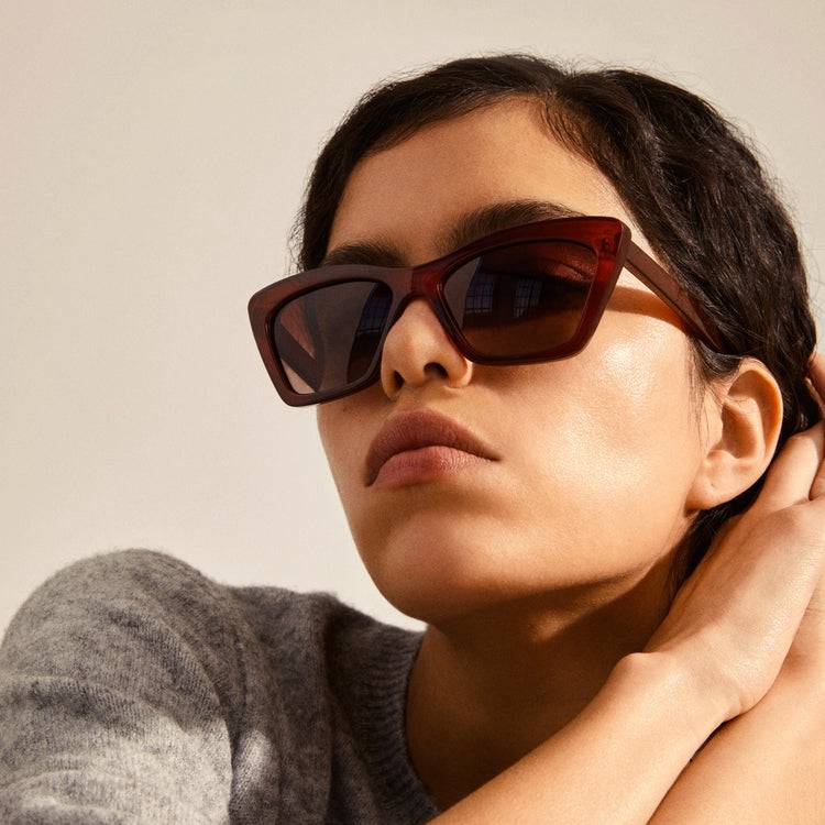 Pilgrim DAKOTA eckige Cat-Eye-Sonnenbrille braun Bestseller