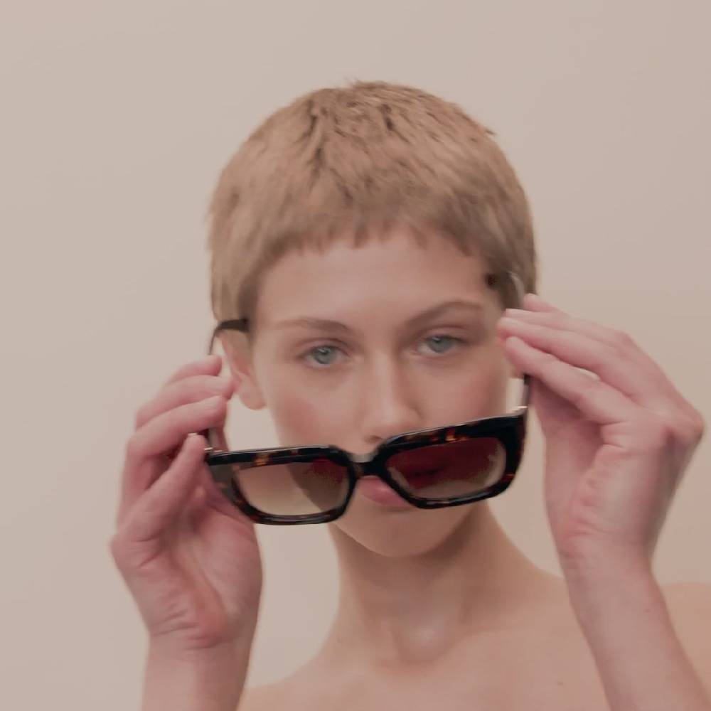 Pilgrim ENIEL Recycelte Sonnenbrille Schildpatt-Braun/Gold Begrenzte Freigabe
