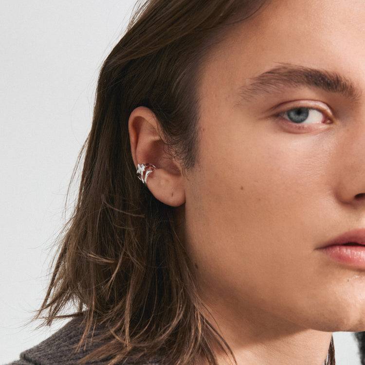 Pilgrim ZENA recycelter Ear Cuff versilbert Sonderangebot der Fabrik