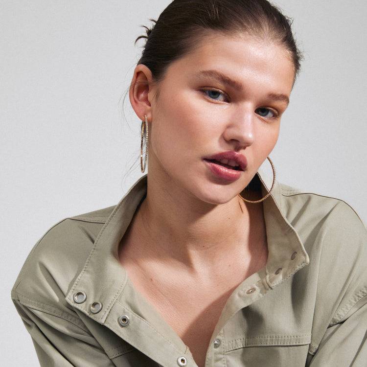 Pilgrim SIDNEY Kristall-Creolen vergoldet Discount Store für neue Produkte
