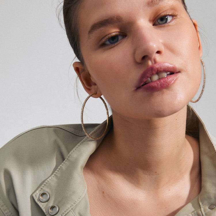 Pilgrim SIDNEY Kristall-Creolen vergoldet Discount Store für neue Produkte