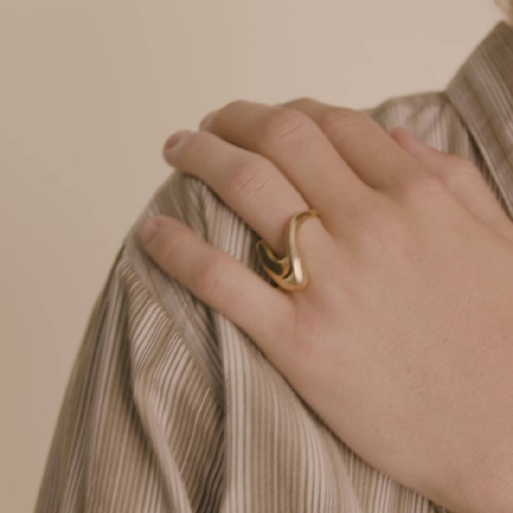 Pilgrim CLOUD recycelter Ring vergoldet Clearance-Verkauf