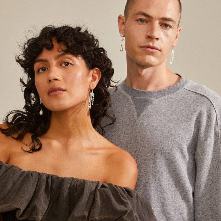 Pilgrim MOON recycelte Ohrringe versilberte Outlet