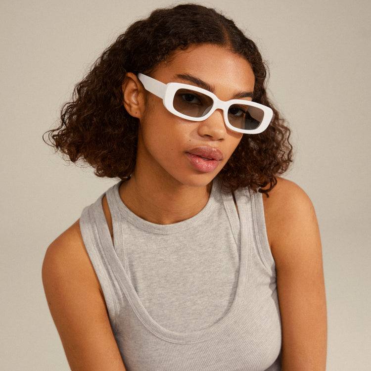 Pilgrim YANSEL Recycelte Sonnenbrille Weiß Online Outlet