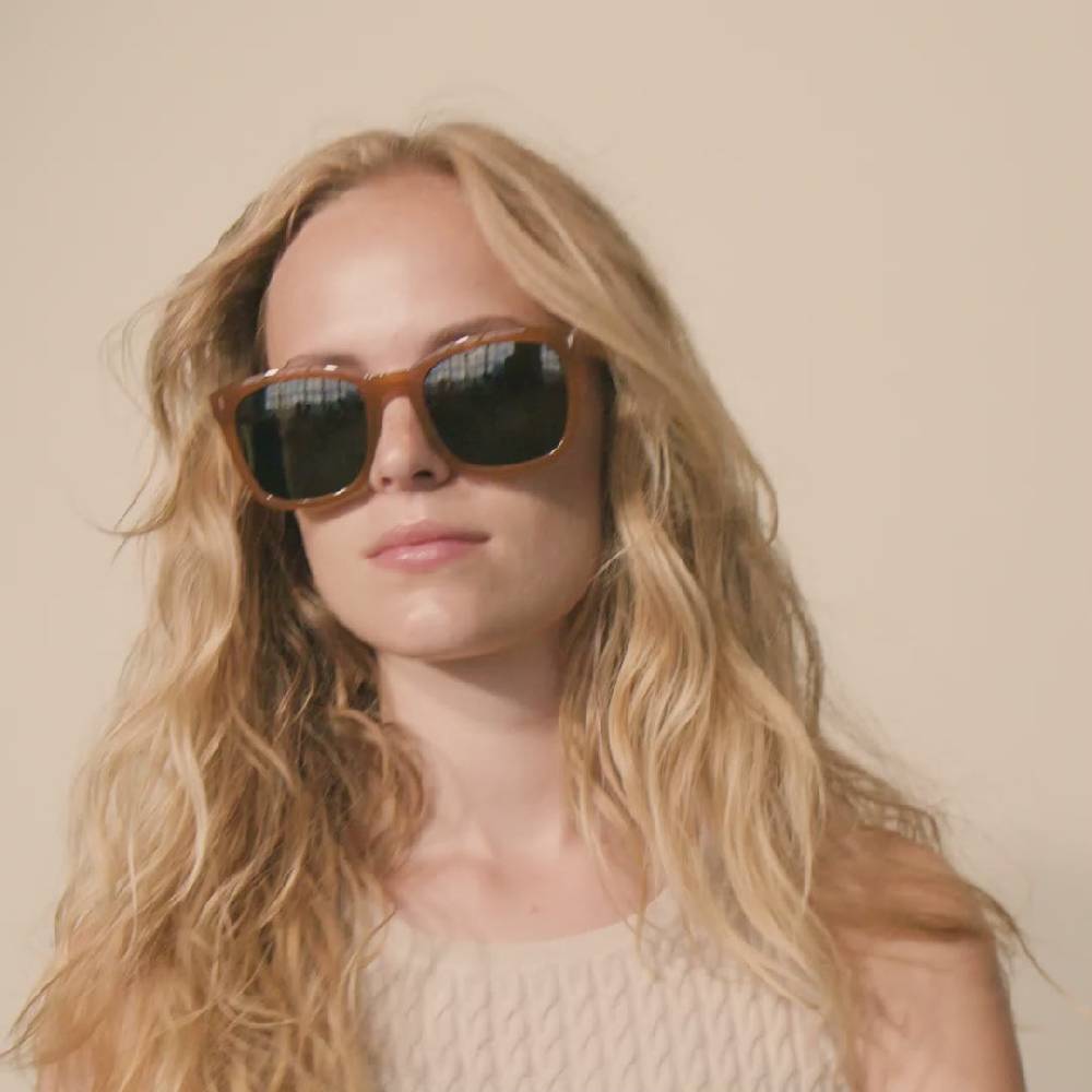 Pilgrim KATYA ikonische Retro-Sonnenbrille karamellbraun Hotsell