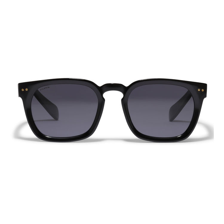 Pilgrim ELETTRA recycelte ikonische Retro-Sonnenbrille schwarz Meist gekauft