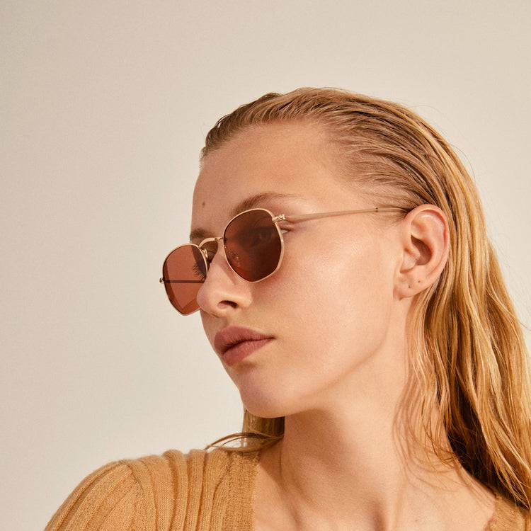 Pilgrim RYLAN Sonnenbrille Orange/Gold Günstig kaufen